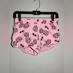 Pink Pineapple Print Shorts